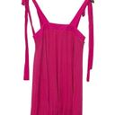 Free People  X Backstage Andrey Dress Pink Pleated Mini Tie Double Layer Size XS Photo 5