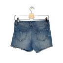 Harper NWT  Floral & Geometric Embroidered Step Hem Cut Off Denim Shorts Photo 9