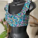 Raisin's  Ruffle Floral Bikini Top Size Small Photo 2