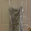 Silver sequin mini dress Photo 0