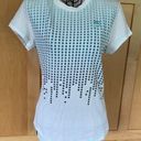 FILA  Sport white with green blue square design short sleeve tee Shirt size Small Photo 0