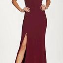 Dress the Population 76.  Sandra Gown in Burgundy Size L Photo 0