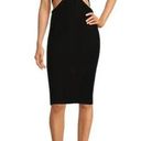 Calvin Klein NEW $150  Black Knit Cutout Midi Dress Photo 0