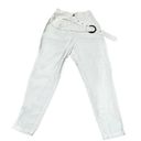 Lulus  Women's High-Rise Straight Leg White Jeans XS Belt Included Photo 2