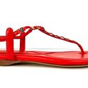 Salvatore Ferragamo  TAHITI CORAL LEATHER T-STRAP FLAT SANDALS SIZE 6 Photo 9