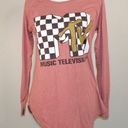 MTV Brand District Woman’s MTV Music Television Pink Long Sleeve Shirt - Size Medium Photo 0