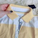 Tommy Hilfiger  women Yellow & White Striped Polo Shirt/TOP/blouse /NWT Photo 2