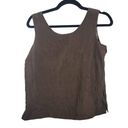 Allison Taylor  Womens Size S Vintage 100% Silk Reversible Tank Top Brown Leopard Photo 1