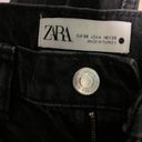 ZARA High Waisted Black Denim Jeans Photo 2