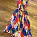 Sam Edelman NWT Floral Plisse Pleated Spaghetti Strap Midi Dress Size Medium Photo 3