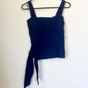 Susana Monaco NWT  Navy Blue Wide Strap Tank Top with Side Tie - Small Photo 3