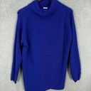 Chico's  sweater womens small blue faux wrap turtleneck zenergy knit casual layers Photo 0