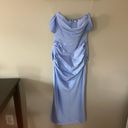 House Of CB  'Natalya' Sky Satin Corset Midi Dress Blue Size S Photo 2