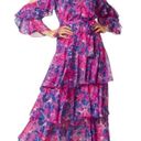 MISA Los Angeles  Paradis Tiered Floral Maxi Dress Purple and Blue Size XS NWT Photo 0