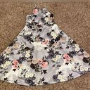 Boohoo New With tags  floral print strap full skater dress gray size 8 Photo 0