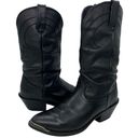 Durango  Womens Black Leather Cowboy Boots Western Cowgirl Silver Tips Photo 10