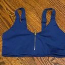 Girlfriend Collective  Navy Zip Front Sports Bra Photo 0