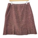 Apt. 9  Womens 10 Vintage Aesthetic Pleated Tweed Pencil Skirt Red Office Career Photo 0