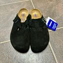 Birkenstock Boston Footbed Slip On Backless Clogs Black Suede Shoes EU 39 Photo 9