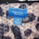 Vera Wang Simply Vera Leopard Sweater Cheetah Animal Print Soft Pajamas Sleep Loungewear Photo 3