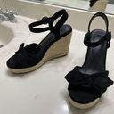 Black Bow Wedges Size 8 Photo 4