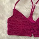 The Bikini Lab  Smocked Bralette Bikini Top Raspberry Pink Photo 4