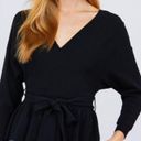 Active USA  Peplum Wrap Sweater in Black Size Large NWT Photo 8