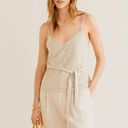 Mango NWT MNG   Button Detail Tie Waist Cami Top Photo 3