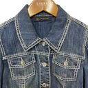 International concepts INC  Women’s Cropped Jean Jacket Denim Puff Sleeve Size M Photo 1