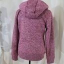 Bench  Burgundy Sherpa Fleece Lined Full Zip Hoody - Size Medium Photo 3