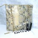 DKNY NEW  Gold Python Snakeskin LEATHER HANDBAG Shoulder Crossbody Chain Purse Photo 0