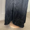 Vassarette Vintage made in USA  black satin lingerie lace trimmed slit skirt Photo 1