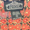 Angie  Women's Boho Rayon Floral Kimono Cardigan Lightweight Black Size M Photo 1