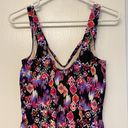 Maxine of Hollywood  Geometric Black Purple Pink Swimdress Size 14 EUC #S-285 Photo 6