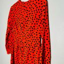 Hunter Bell  Orange Black Animal Print Lawton Polka Dot Ruched Dress Size 0 Photo 10