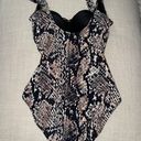 Gottex Kalahari V Neck One Piece Swimsuit Reptile Photo 4