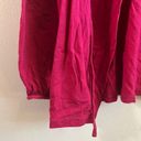 L.L.Bean  Cardigan Pink Pleated Pin Tuck Tie Front Open Long Sleeves Sz L EUC Photo 7