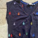 Boden USA Boden Polly Embroidered Dress Navy Pineapple Photo 3