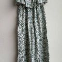 l*space L  Paulina Ruffle Strapless Wide Leg One Piece Jumpsuit Size XS green Cream Photo 6