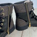 Michael Kors Michael  MK Pattern Alistair Lace Up Booties 10M Black & Brown $119 Photo 7