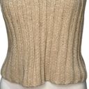 Boho Beige Knitted Cropped Tank Sweater Vest Size M Photo 5