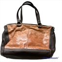 The Sak  Two Way Tote Large Handbag 100% Leather Brown Snake Pattern Photo 11