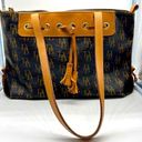 Dooney & Bourke  signature D&B logo black and tan leather bag Photo 0