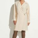 Vince NEW  Plus Size Extended Shaped Collar Long Sleeve Wrap Dress Beige Size 22 Photo 2