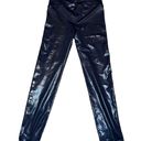 American Eagle Metallic Blue Faux Leather High-Waist Legging/ Tight Pant 6 Long Photo 3