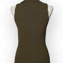 Highline  Collective Ribbed Knit Sleeveless Turtleneck (Olive Green) - XS Photo 2