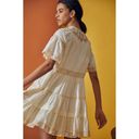 Hunter Bell Dress Newton Lace Pintucked Buttoned Tiered Mini Cream M NWT Photo 7