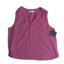 Lucky Brand  Women's Sleeveless Popover Shirt Super Pink Size Large New With Tags Photo 1