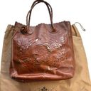 Patricia Nash  Women's Brown Leather Cutout Tooled Cavo Tote with Dust Bag Photo 0