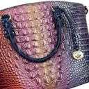 Brahmin  Duxbury Satchel Bag Dreamer Ombre Melbourne Rainbow Leather Photo 5